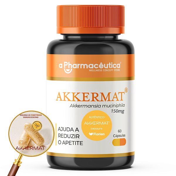 Akkermat 150mg 60 Cápsulas - Suplemento alimentar que ajuda a reduzir o apetite. OZEMPIC NATURAL!