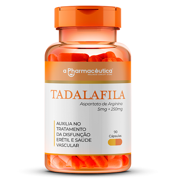 Tadalafila 5mg com Arginina 250mg - 90 Cápsulas