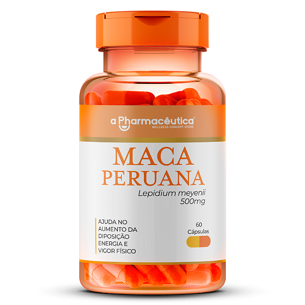 Maca Peruana 500mg 60 Cápsulas - Potencialize Sua Vitalidade, Resistência e Libido