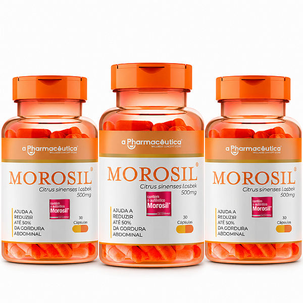 3 Potes - Morosil 500mg 30 Cápsulas Com Selo de Autenticidade