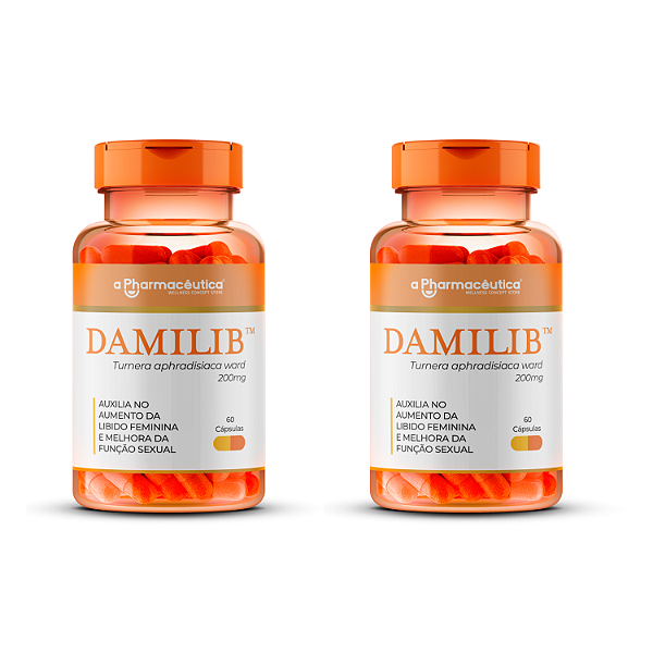 2 Potes - Damilib 200mg 60 Cápsulas