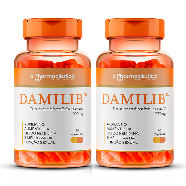 2 Potes 60 Cápsulas - Damilib 200mg