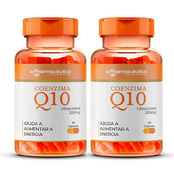 2 Potes - Coenzima Q10 200mg 60 Cápsulas