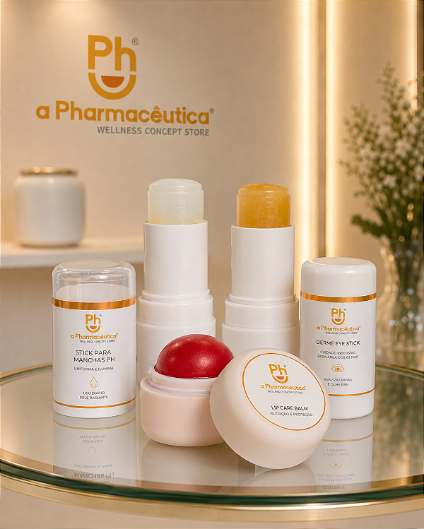 PROMOÇÃO MÊS DAS MÃES: KIT 2 - Derma Eye Stick / Stick para Manchas / PH LipBalm