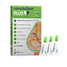 REVOLUTION PLUS GATOS 1 ML (CAIXA COM 3 PIPETAS) 5,1 A 10KG