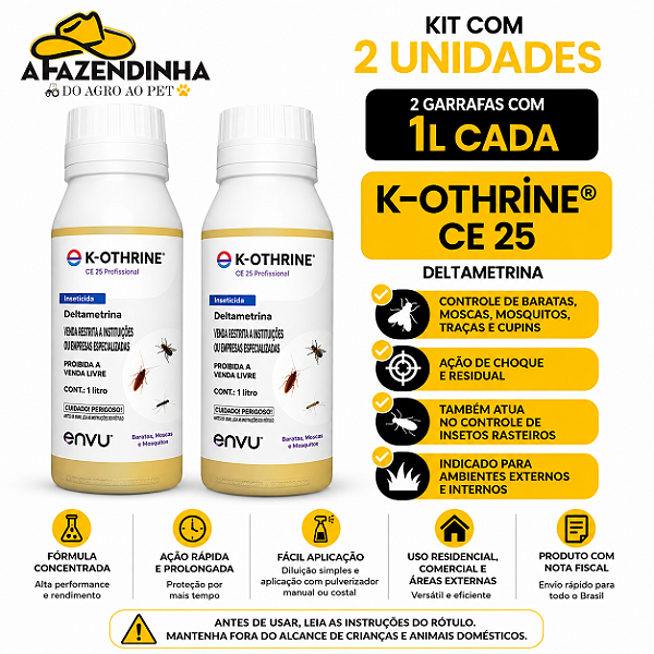 KIT K-OTHRINE CE 2X 1 LITROS - ENVU