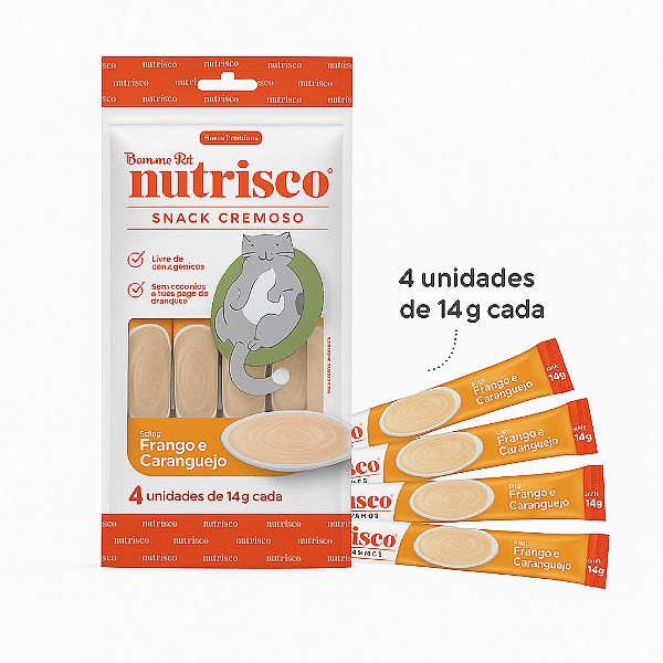 NUTRISCO (4 BISNAGAS DE14G) FRANGO E CARANGUEJO