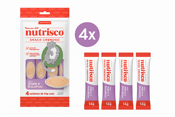 NUTRISCO (4 BISNAGAS DE14G) ATUM E BACALHAU