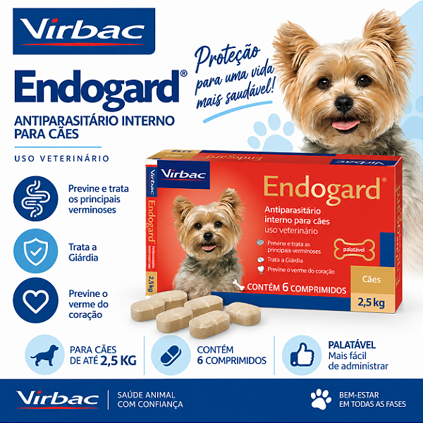 ENDOGARD 2,5 KG C/ 6 COMPRIMIDOS VIRBAC