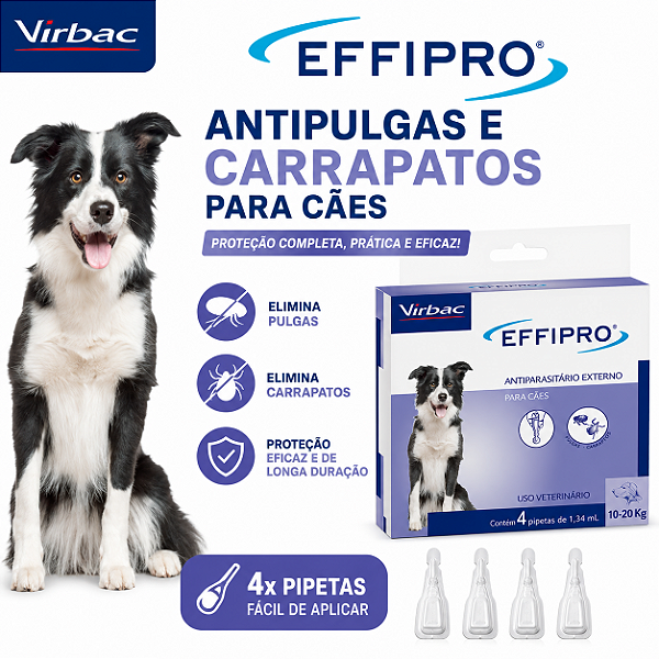 EFFIPRO CAES 10 A 20 KG (4X PIPETAS) VIRBAC