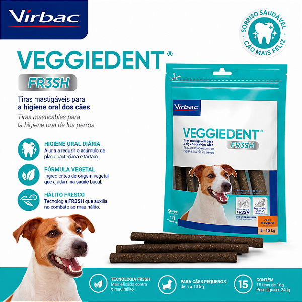 VEGGIEDENT (15 TIRAS) - 240 GRAMAS VIRBAC