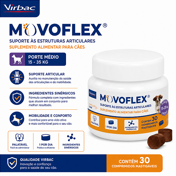 MOVOFLEX PORTE MEDIO 4G (15 A 35 KG) VIRBAC