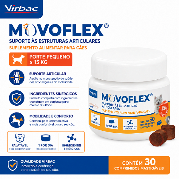 MOVOFLEX PEQ PORTE 2G (ATÉ 15 KG) VIRBAC