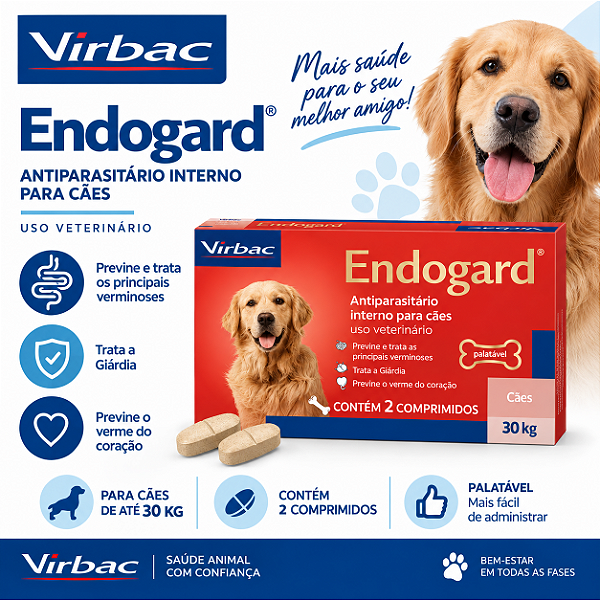 ENDOGARD 30 KG C/ 2 COMPRIMIDOS VIRBAC