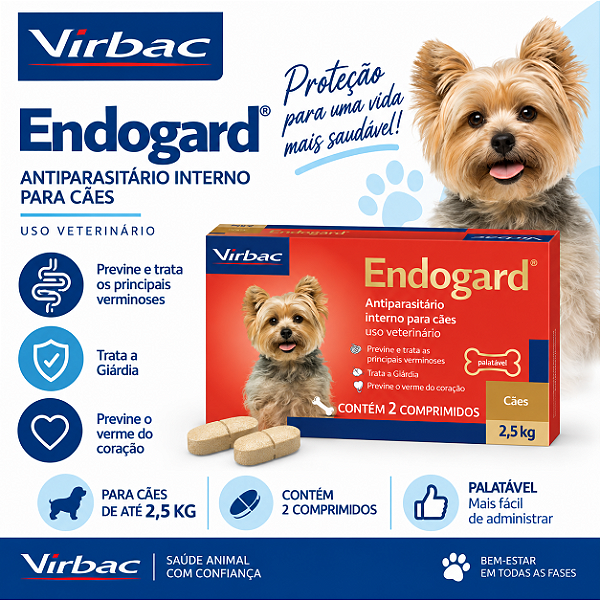 ENDOGARD 2,5 KG C/ 2 COMPRIMIDOS VIRBAC