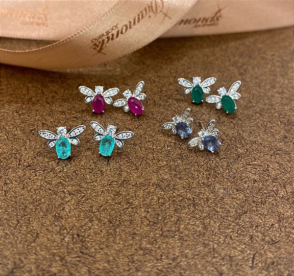 BRINCOS BESOURINHOS EM PRATA 925.