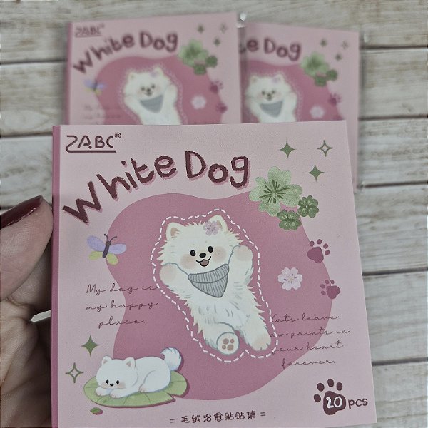 Adesivos 20 pág white dog