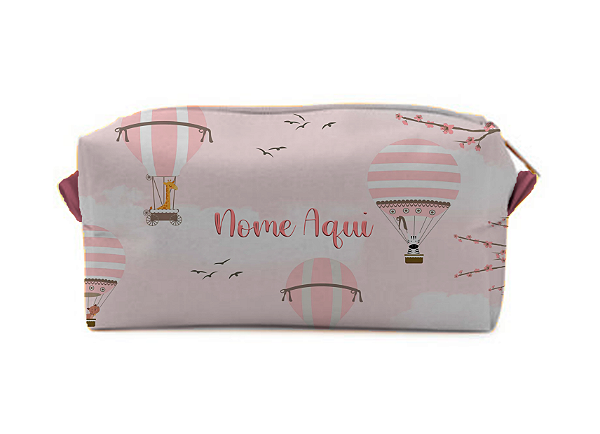 Necessarie Box Grande Balões Rosa