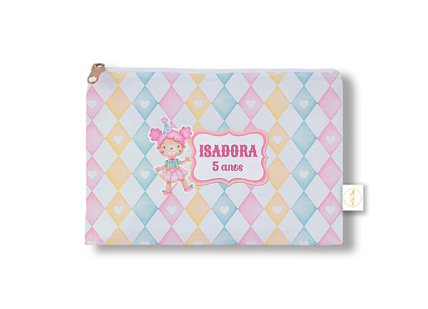 Necessarie Envelope Média Circo Rosa