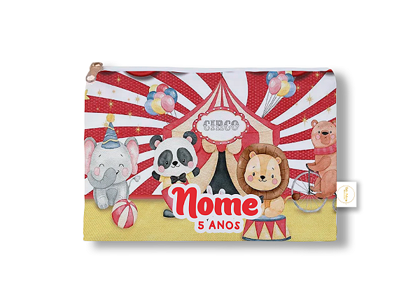 Necessarie Envelope Média Circo Vermelho