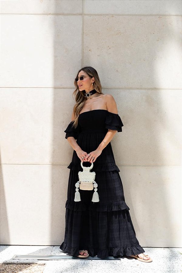 Vestido Longo Elastex Viscose