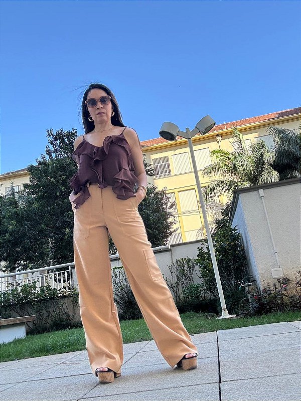 Blusa Alça Com Babados
