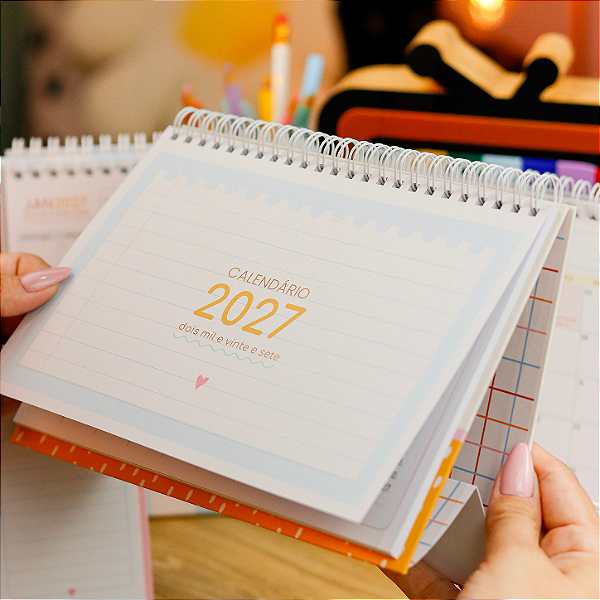 Calendário de mesa Grande A5 - Coleção Fofa