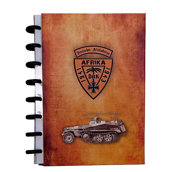 CADERNO DE DISCO A5 CAPA DURA AFRIKA KORPS COM 50 FOLHAS (SEM PAUTA) DE 120G - UND