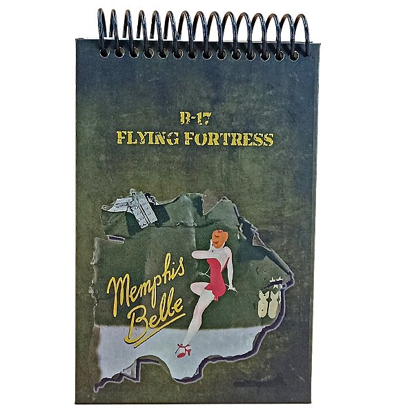 BLOCO ESPIRAL 10x15 B-17 FLYING FORTRESS 75 FOLHAS - UND