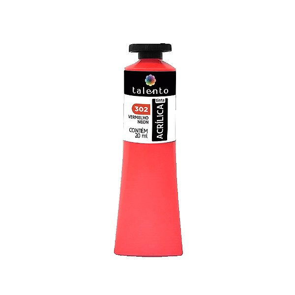 TINTA P/TELA 20ML 302-VERMELHO NEON UND