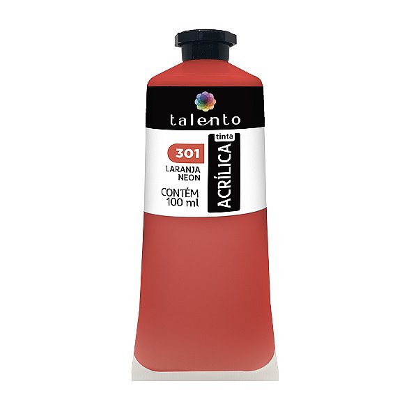 TINTA P/TELA 100ML 301-LARANJA NEON UND
