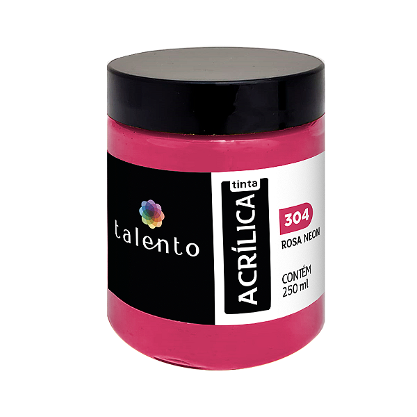 TINTA P/TELA 250ML 304-ROSA NEON UND