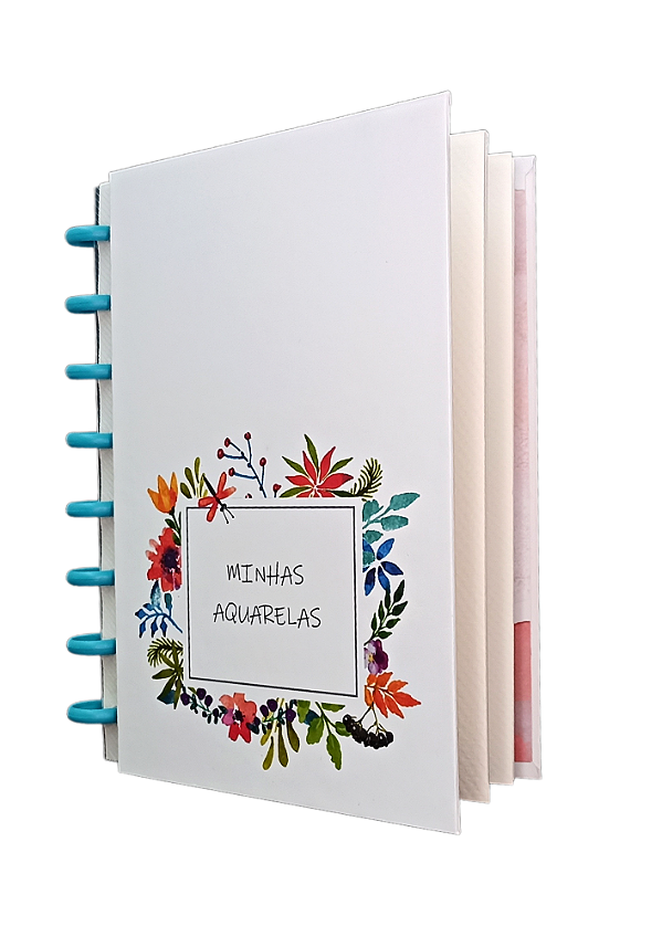 CADERNO DISCO CAPA DURA - A5 - 15 FOLHAS DE 320G - PAPEL AQUARELA UND