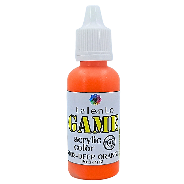 ACRYLIC COLOR GAME 2003 DEEP ORANGE 20ML UND