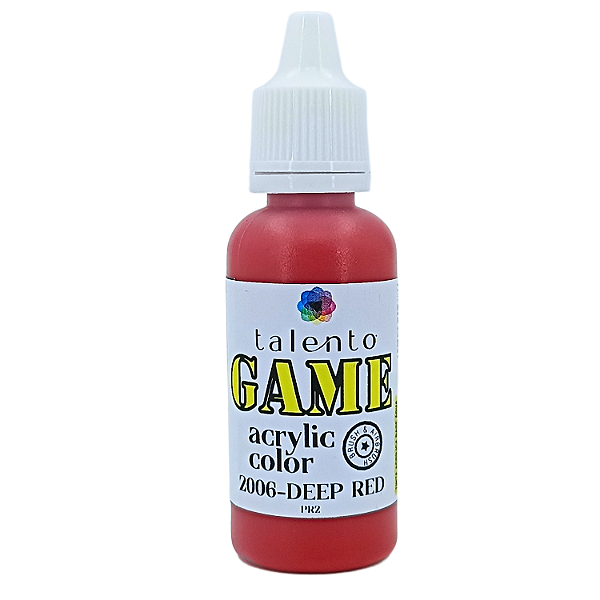 ACRYLIC COLOR GAME 2006 DEEP RED 20ML UND