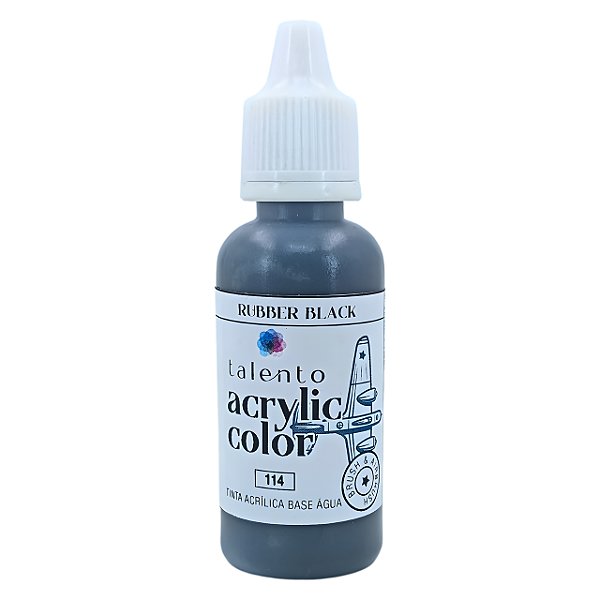ACRYLIC COLOR 114 RUBBER BLACK 20ML UND