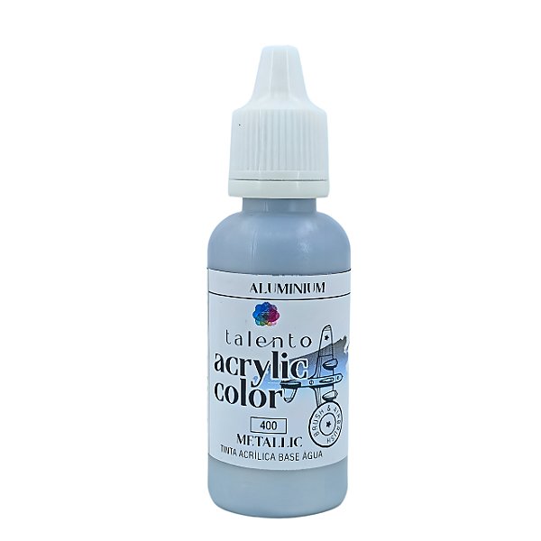 ACRYLIC COLOR METALLIC 400 ALUMINIUM 20ML UND