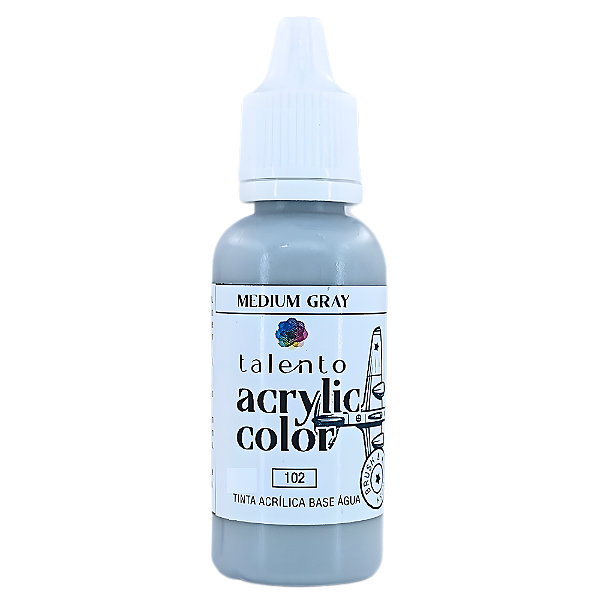 ACRYLIC COLOR 102 FS36270 MEDIUM GRAY 20ML UND