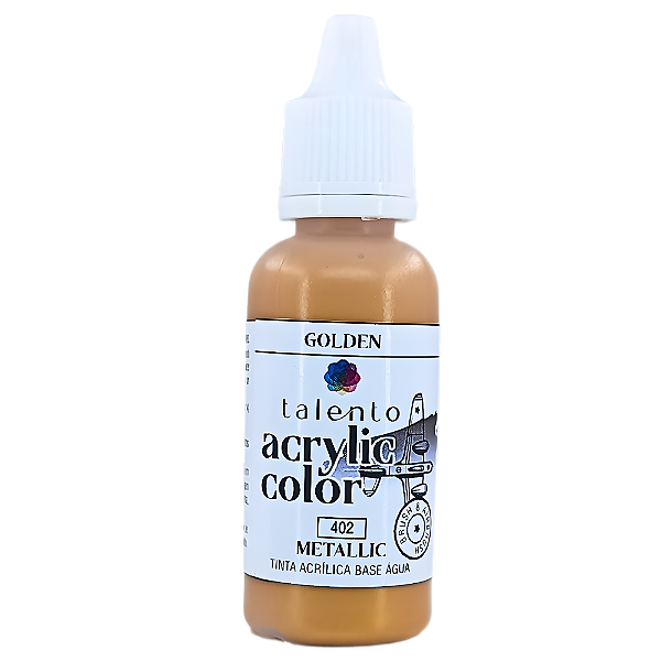 ACRYLIC COLOR METALLIC 402 GOLDEN 20ML UND
