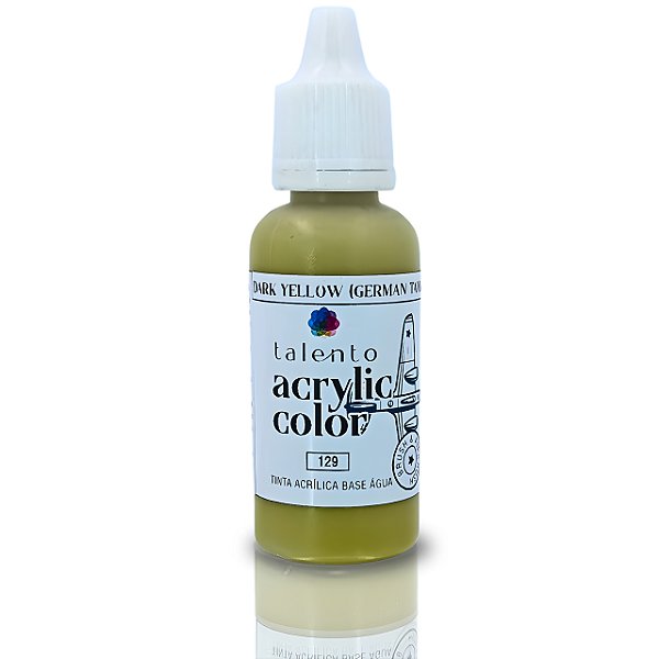 ACRYLIC COLOR 129 DARK YELLOW GERMAN TANK 20ML UND