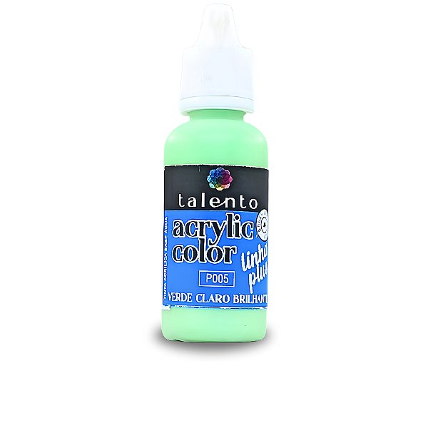 ACRYLIC COLOR P005 -VERDE CLARO BRILHANTE- LINHA PLUS-20ML UND