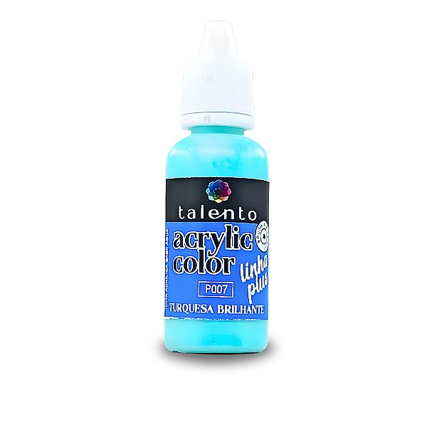 ACRYLIC COLOR P007 -TURQUESA BRILHANTE- LINHA PLUS-20ML UND