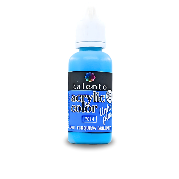 ACRYLIC COLOR P014 -AZUL TURQUESA BRILHANTE- LINHA PLUS-20ML UND