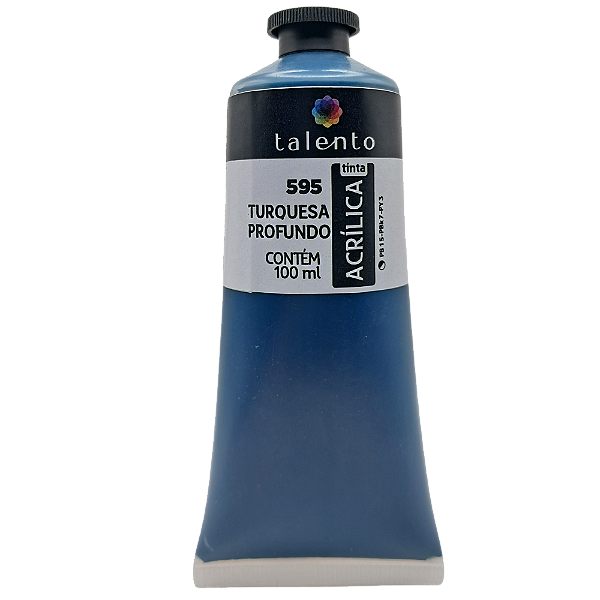 Tinta Acrílica para tela 100ml 595 Turquesa Profundo - und