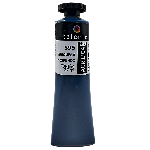 Tinta Acrílica para Tela 37ml 595 Turquesa Profundo - und