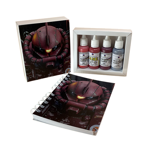 Kit 03 Mecha Vermelho - 4 ITENS - UND + Caderno 11X15cm - und