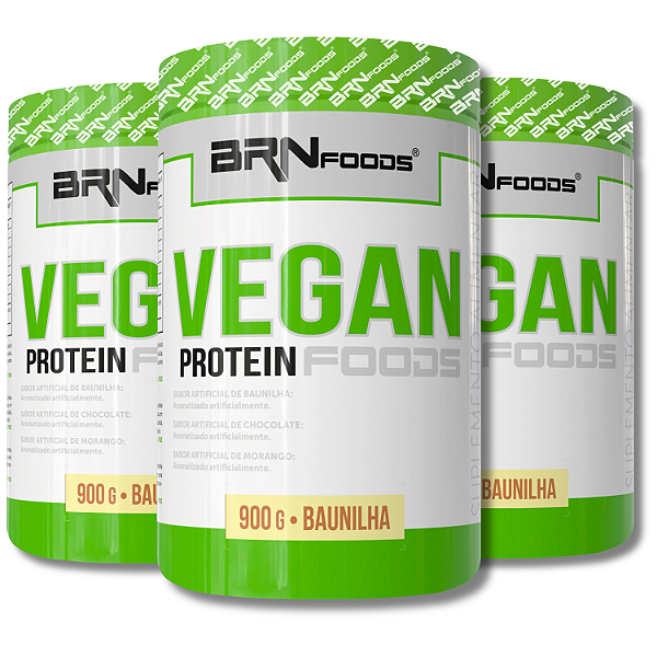 Kit 3x Vegan Protein 900g - BRN Foods
