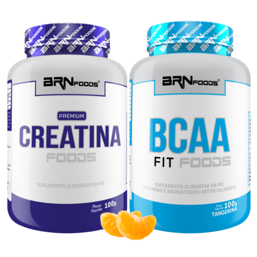Kit Creatina Premium 100g + Bcaa Fit Foods 100g - BRN Foods