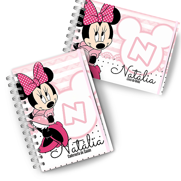 Kit Maternidade: ( Caderneta + Livro do Bebê) - Minnie