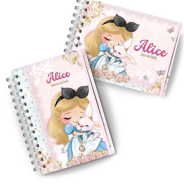 Kit Maternidade: ( Caderneta + Livro do Bebê)- Alice